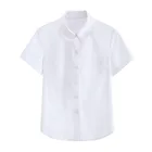 Японской школы шикарная повседневная женская блуза; Популярная модная обувь для студентов; Для девочек; Белая рубашка на каждый день; Лацканы; Воротник с коротким рукавом школьная блуза Топы 5XL