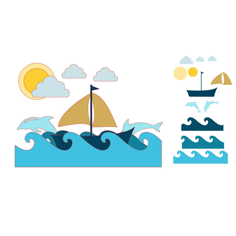 Eastshape Океанский парусник металлические Вырубные штампы для изготовления карт