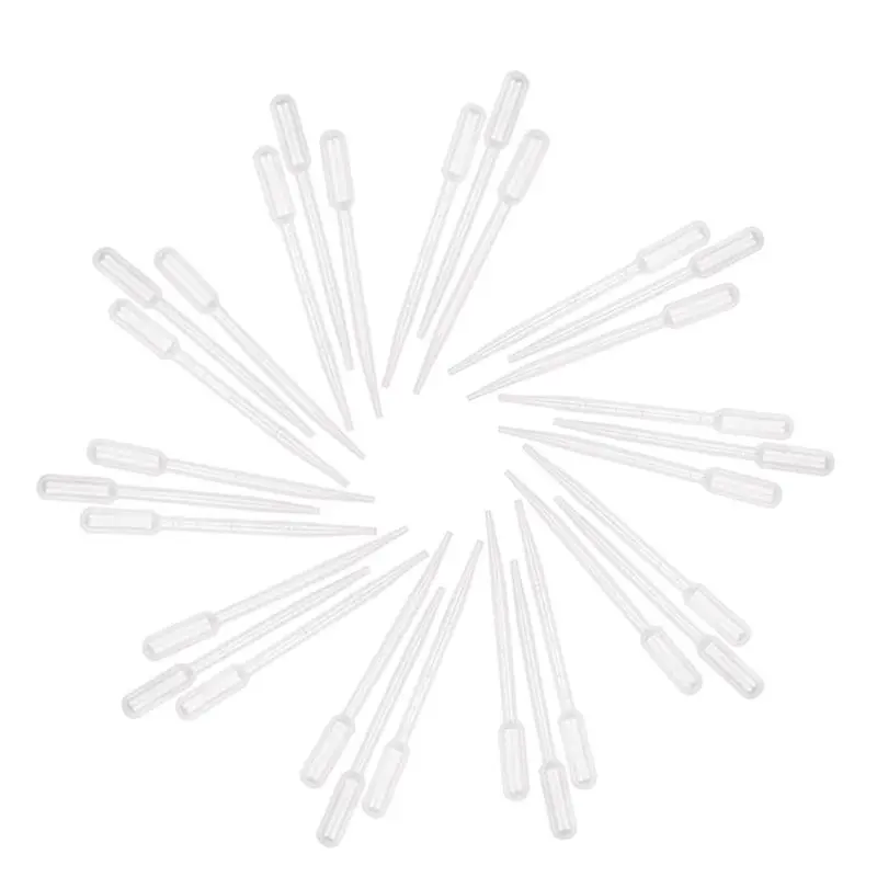 

G92E 3ML Transparent Pipettes Disposable Safe Plastic Eye Dropper Transfer Graduated Pipettes for Lab Experiment Supplies