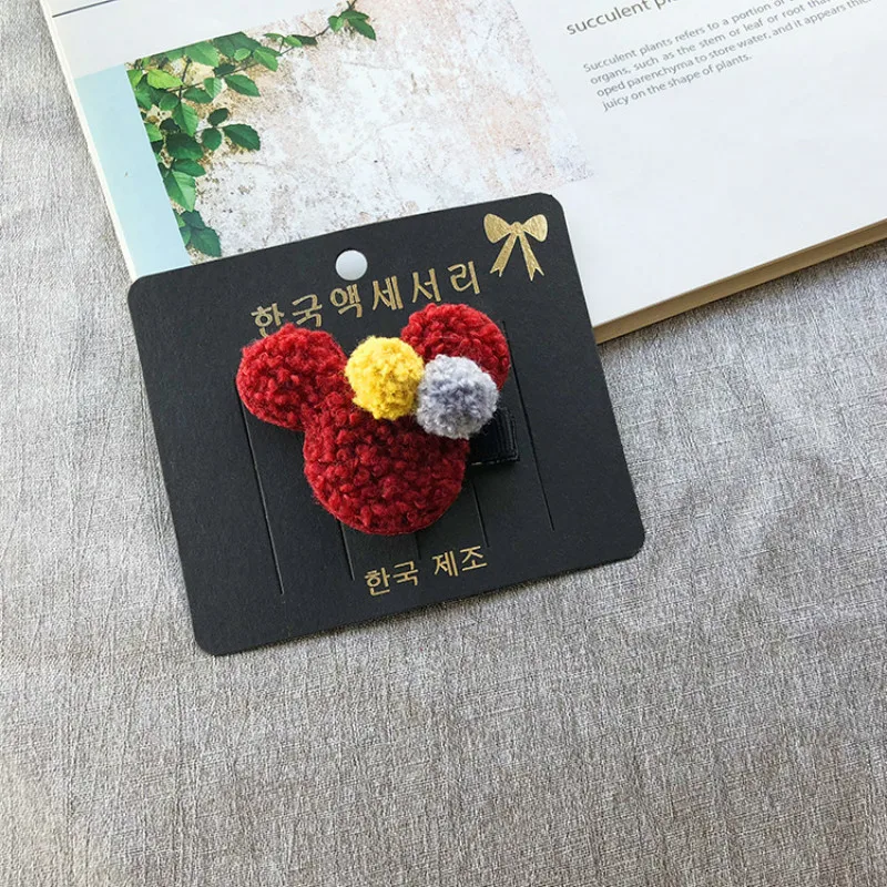 Заколки для волос с Минни Маус маленьких девочек детские заколки на осень и зиму