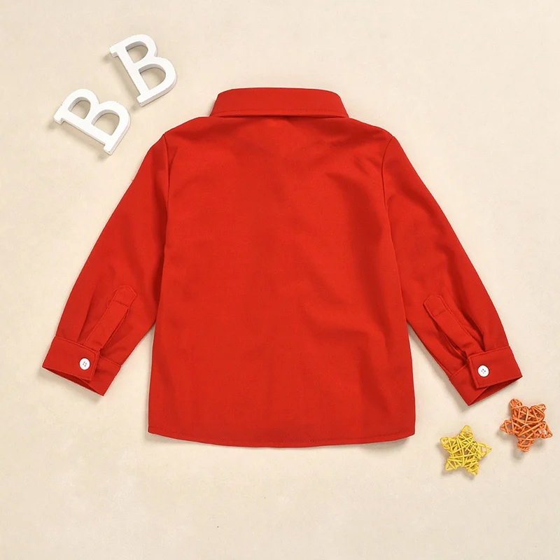 Kid Kids Girls Shirts Leisure Comfortable Blouse Shirt Long Sleeve Cotton Solid Color Single Breasted Square Collar Top | Мать и ребенок