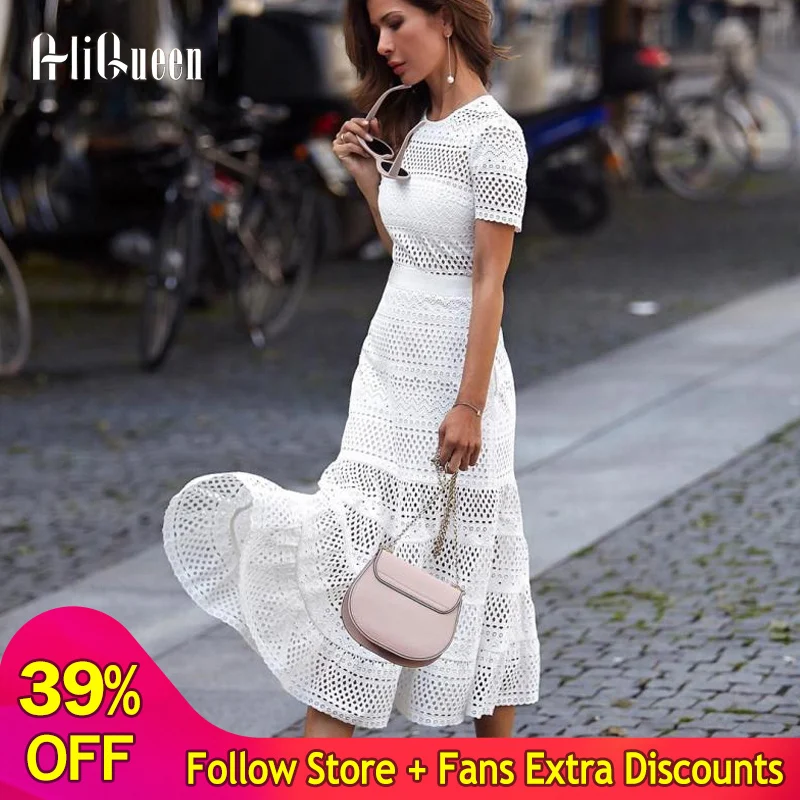 Лето 2019 Автопортрет женское платье макси Русалка с коротким рукавом сексуальные