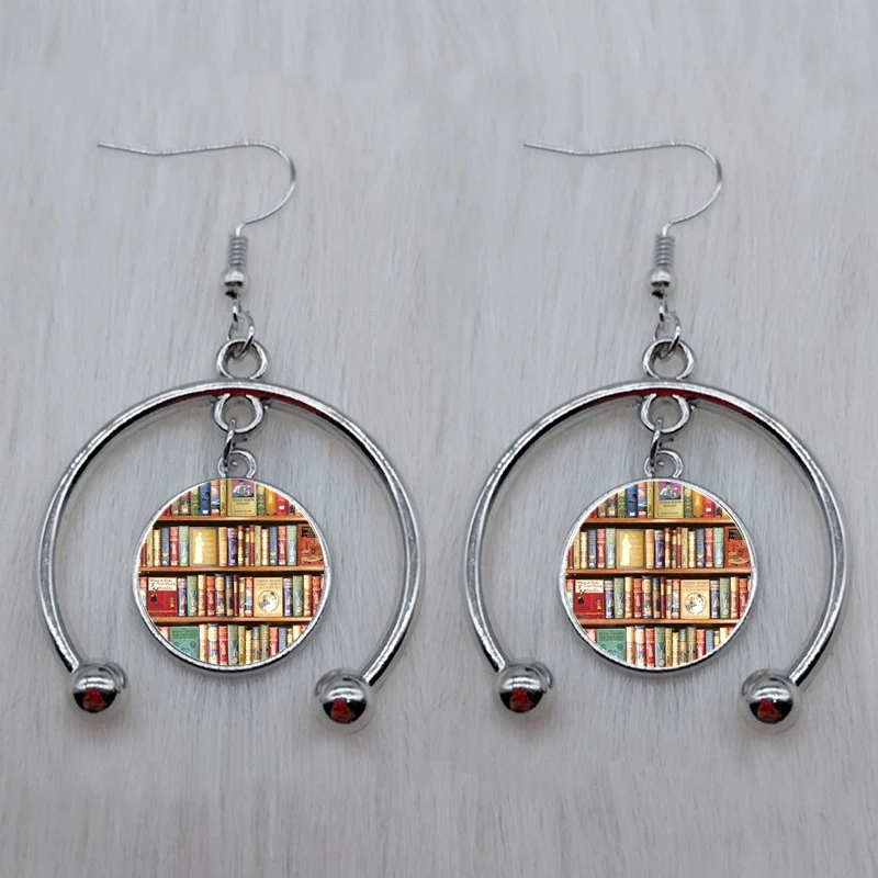 Серьги-книжки в ретро стиле для влюбленных ювелирные украшения весы книжные