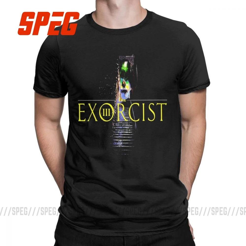 Мужская Exorcist Хэллоуин футболка Одежда из хлопка Новинка Платье с вырезом