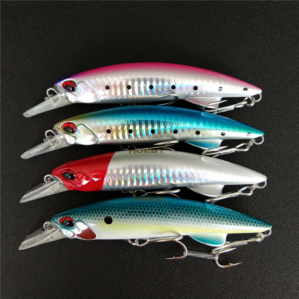 

Noeby 4pcs 110mm 60g Minnow Fishing Lure Sinking Long Casting Jerkbait Saltwater Hard Bait for Bass Fishing Lure