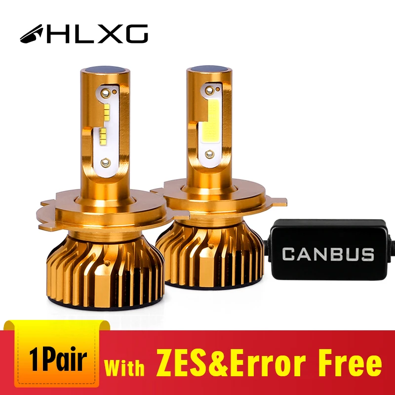 Hlxg Светодиодные лампы K5 H1 Led H7 h4 Лед H11 H8 9005 HB3 9006 HB4 Smd Чип лампочки головного света ближний свет дальний свет светодиодные противотуманные лампы диодные дневные ходовые огни 12В 24В