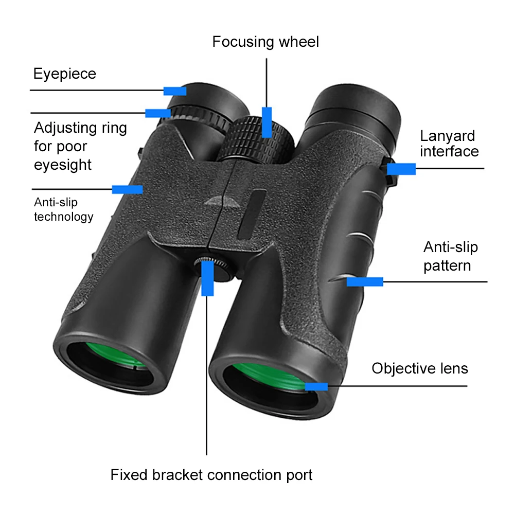 

10x42 PRO High Magnification High-Definition Binoculars Low-Light Night Vision Stargazing Outdoor Goggles