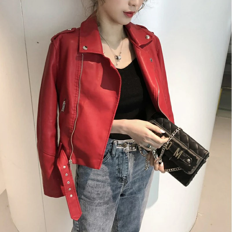 Женская зимняя куртка желтая красная черная Зеленая кожаная пальто локомотивов