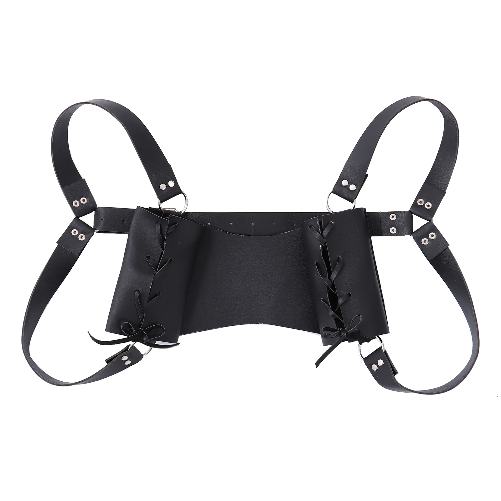 

Men Leather Steampunk Gothic Chest Corset Bustier Medieval Sword Bag Sword Carrying Belts Retro Sword Set Anime Cosplay Costume