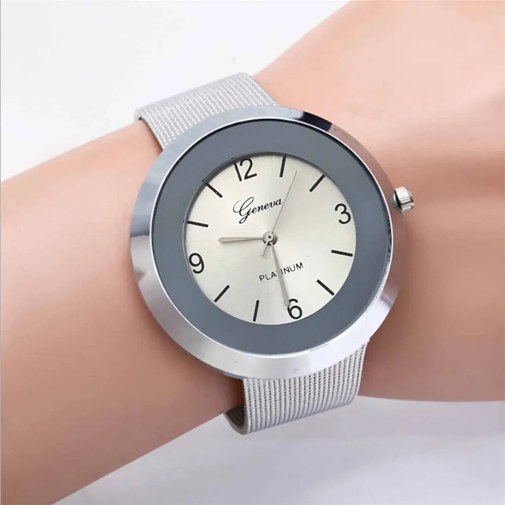 Часы наручные женские с браслетом из нержавеющей стали модные простые