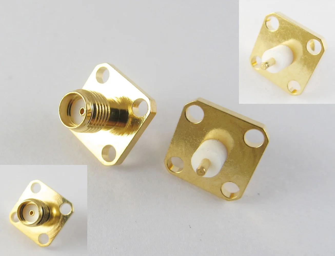 

5 шт. SMA женский Джек шасси Панель крепление 4 отверстия под пайку разъем адаптера