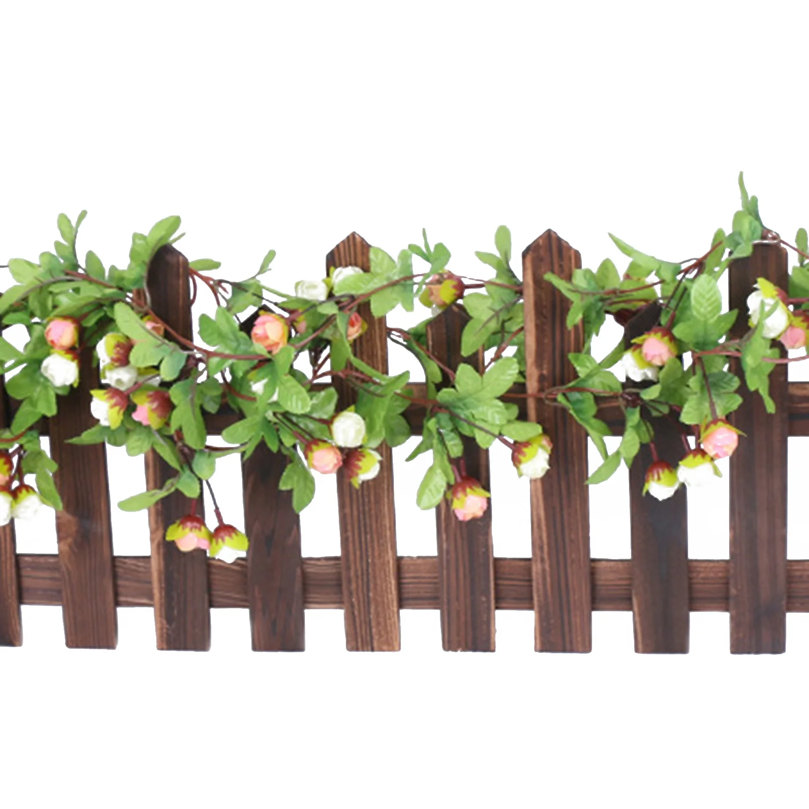 Искусственные розы цветы ротанговая маленькая гирлянда пионов Декор шелковая - Фото №1