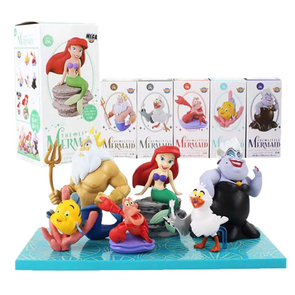 6 шт./компл. фигурка маленькой Русалочки Ариэль тоисебастьяна эхолот Fish King Triton