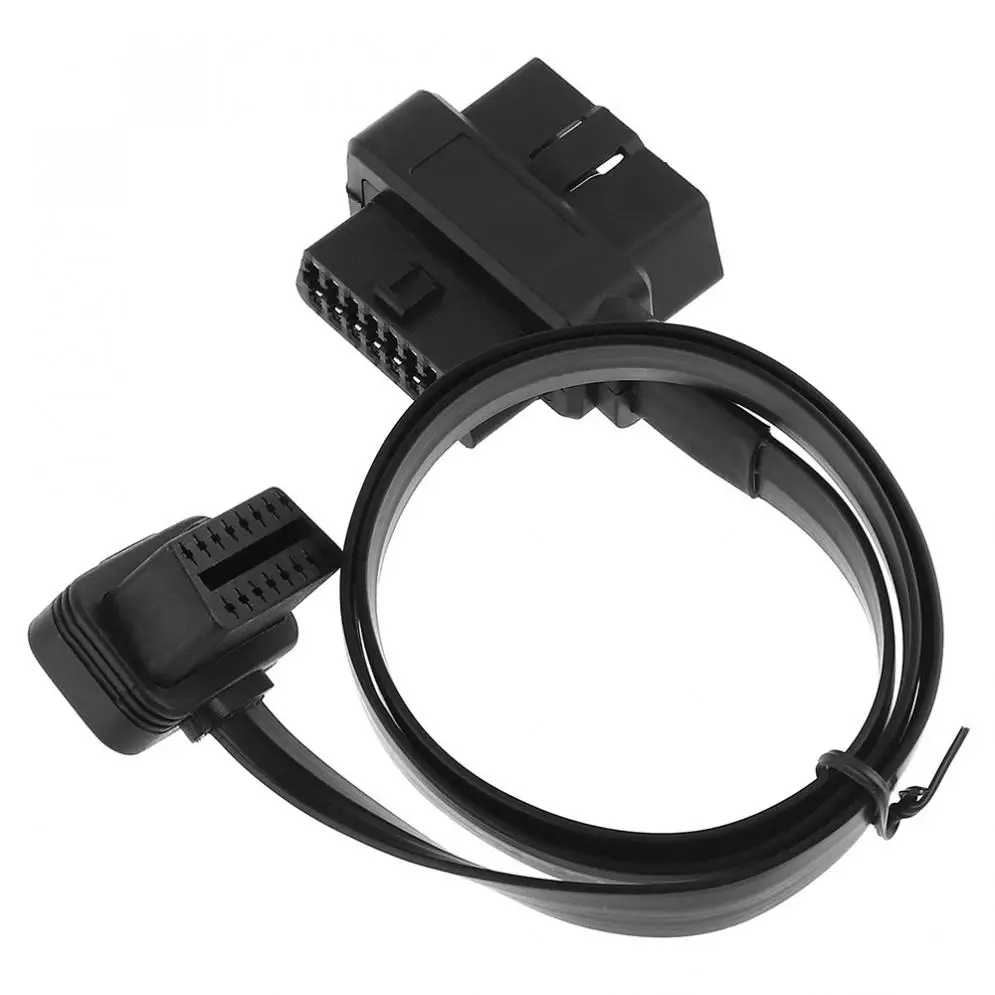 Один перетащите два OBD II 90 градусов L Тип 16 контактный штырь двойной Женский
