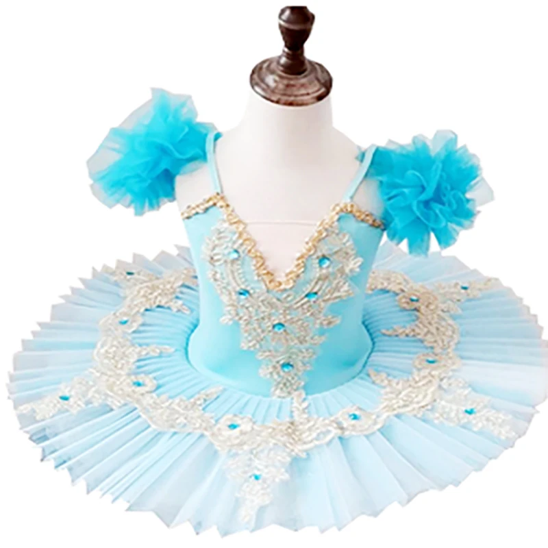 

Songyuexia – robe de danse pour enfants, jupe de ballet, tutu, professionnelle, bleu, rose, lac des cygne, pour femmes, nouvelle