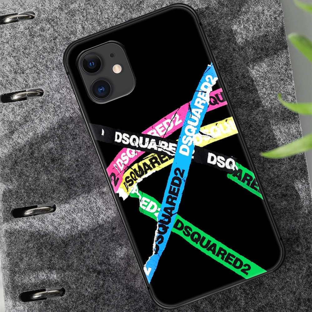 

DSQ2 D2 Fashion Trend brand Phone Case Cover Hull For iphone 5 5s se 2020 6 6s 7 8 12 mini plus X XS XR 11 PRO MAX black Hoesjes