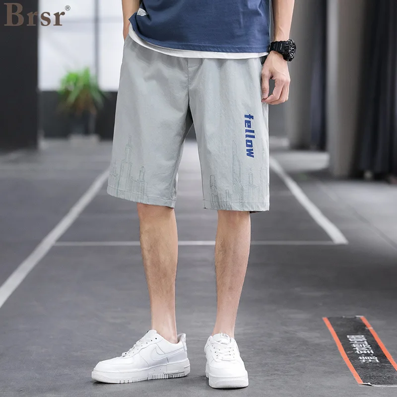 

Summer Shorts Men Men's New Fashion Loose Capris Casual Pants Thin Beach Streetwear Style Jogger Bermuda Masculina Masculino