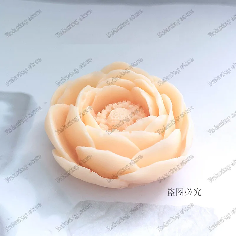 Мини розовые свечи для ароматерапии 3D Цветы силиконовые формы свечей гипсовая