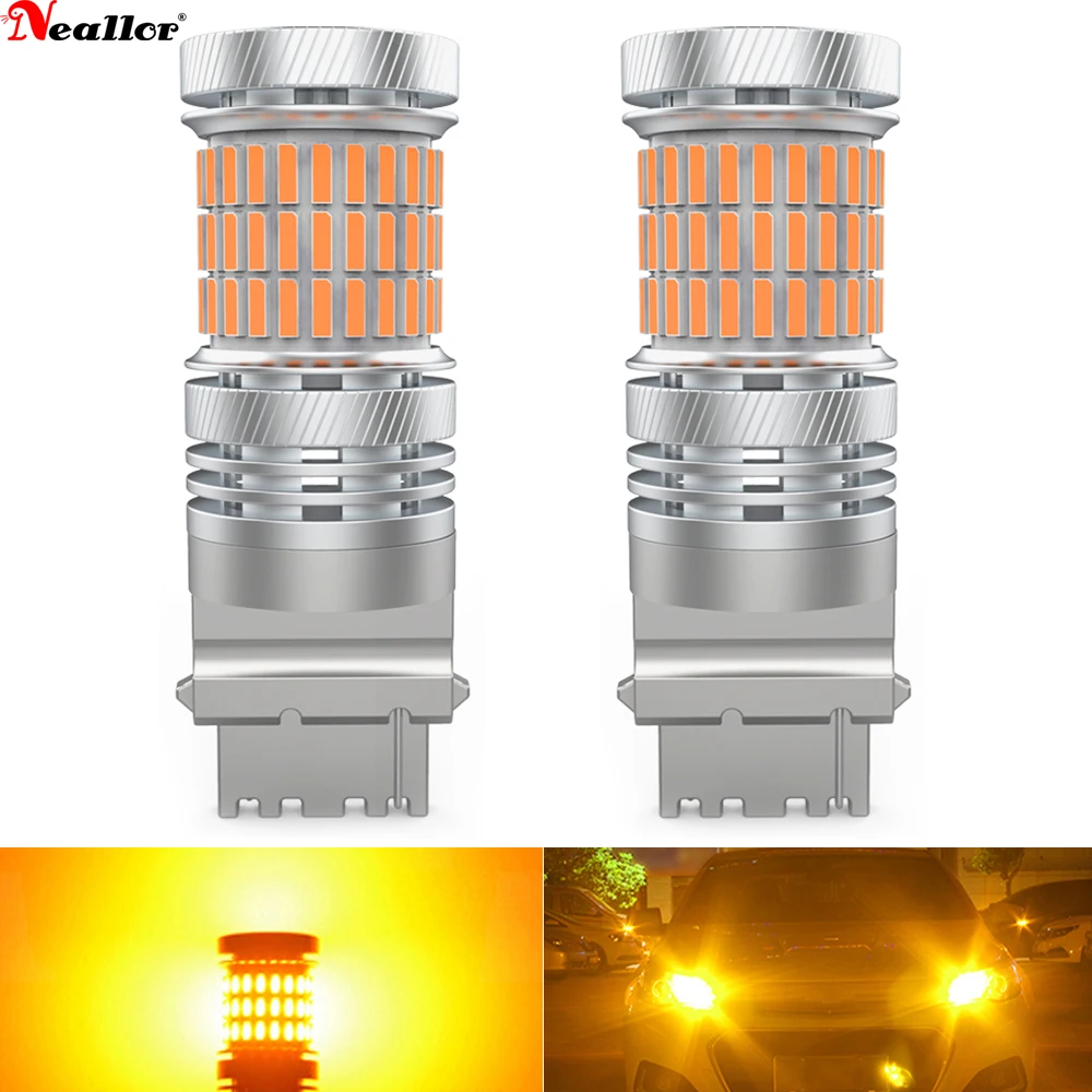 

Светодиодная сигнальная лампа T20 W21W 1156 BAU15S 7440 7443 W21/5W WY21W 7507 T25 3157 Led P27/7W P27W 3156 DRL, указатели поворота, 12 В, 2 шт.