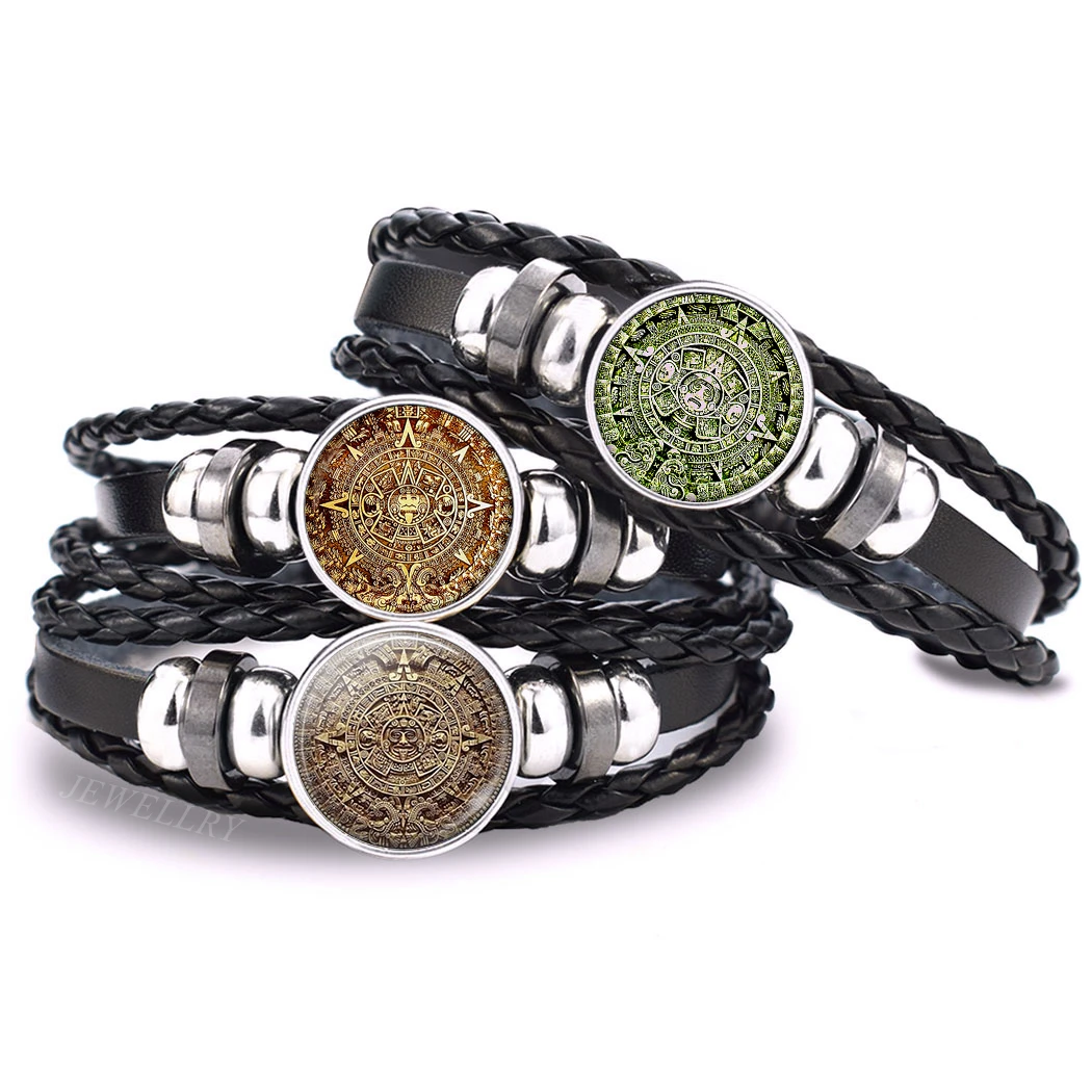Браслет с календарём в стиле Mayan украшения винтажные мексиканские ацтекские