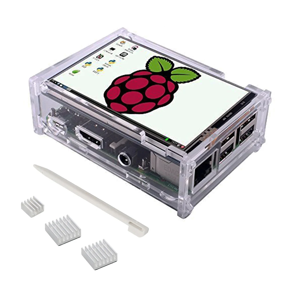 Raspberry Pi 4 сенсорный экран 3,5 дюймов TFT дисплей 480*320 ЖК-монитор с акриловым корпусом алюминиевый радиатор для Raspberry Pi 3 3B