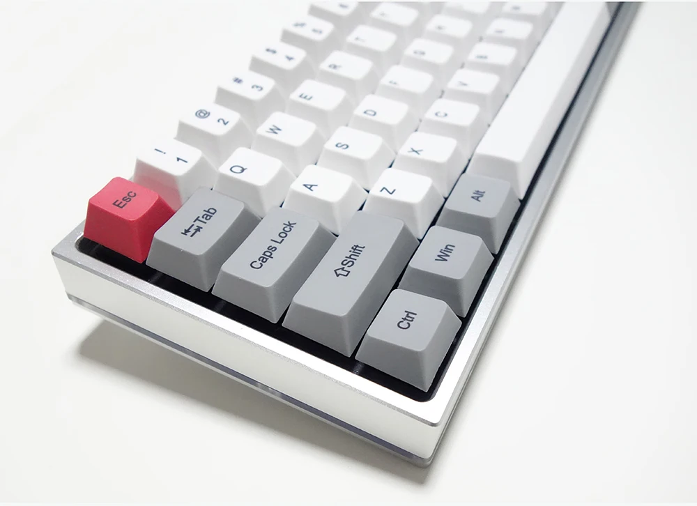 GH60 клавиатура DIY анодированный алюминиевый чехол боковой блеск через корпус тяжелый чехол QMK программа для 60% механическая клавиатура