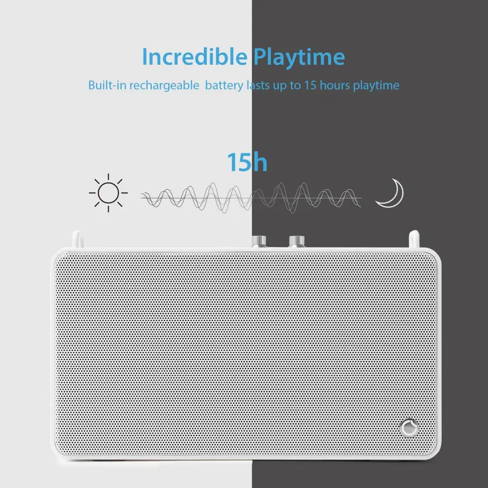 Портативный Bluetooth динамик GGMM E5 HD колонка с сабвуфером 6 драйверов AUX Wi Fi 20 Вт 15
