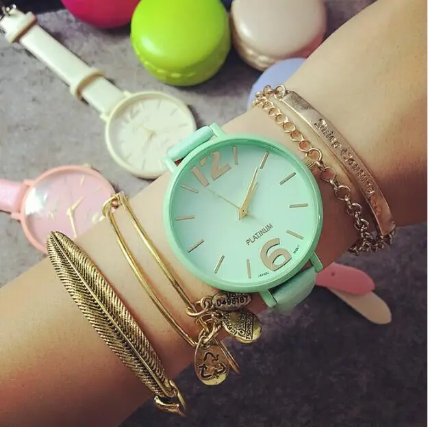 Памятный подарок модные женские креативные часы с тонким ремешком изящные
