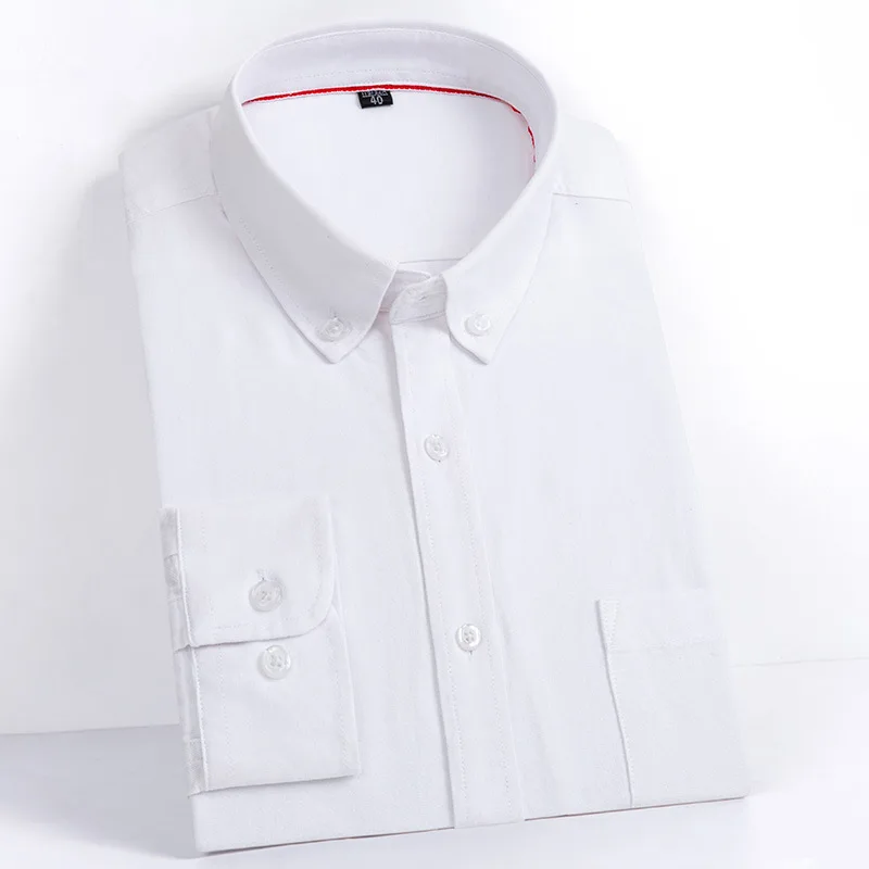 2021 Outdoor army green cotton oxford long-sleeved white shirt men's washed autumn new shirt casual business men's clothing