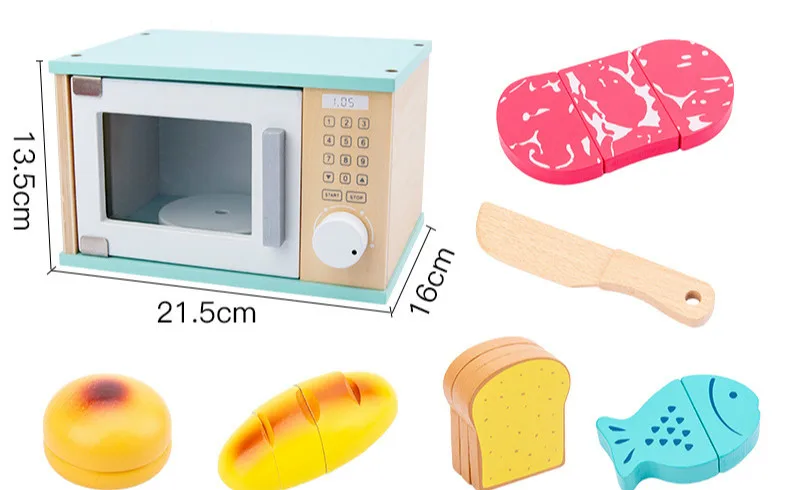 Wooden Pretend Play Sets Simulation Toasters Bread Maker Coffee Machine Blender Baking Kit Game Kitchen Role Children Toys | Игрушки и