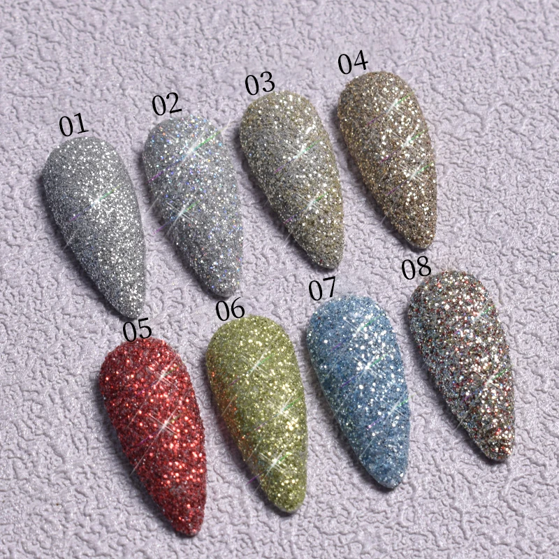 20 г Блестящий Порошок для дизайна ногтей цветной Золотой Красный Серебряный