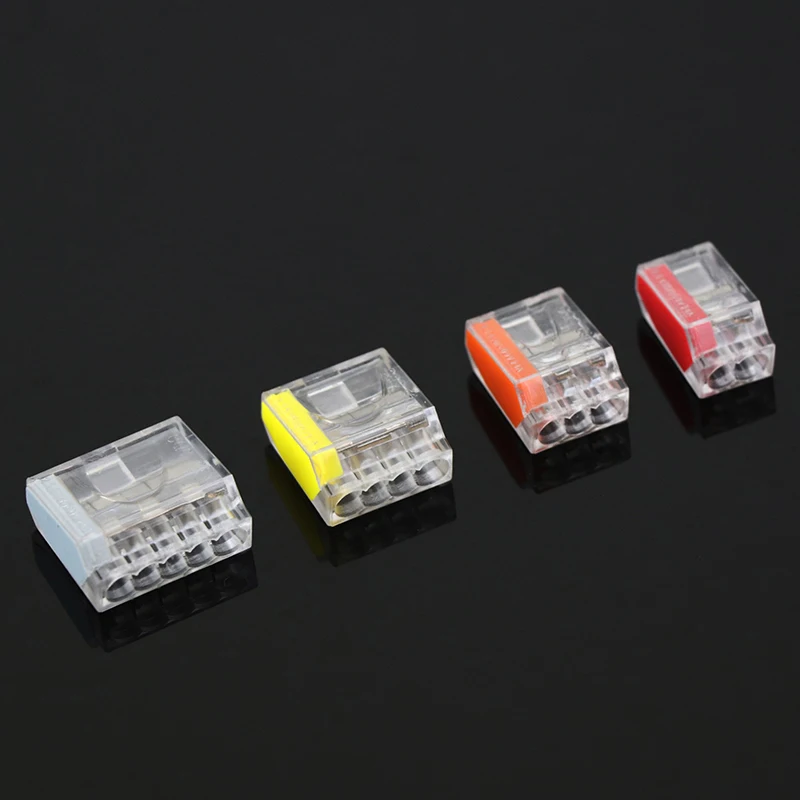 

Quick Wire Connector 10 Pieces Mini Connector Universal Compact Terminal Block Plug-in Electrical Wire Connectors