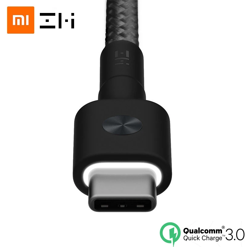 Usb кабель ZMI со светодиодной подсветкой 3 А 0 3/1/2 м|Зарядные устройства для
