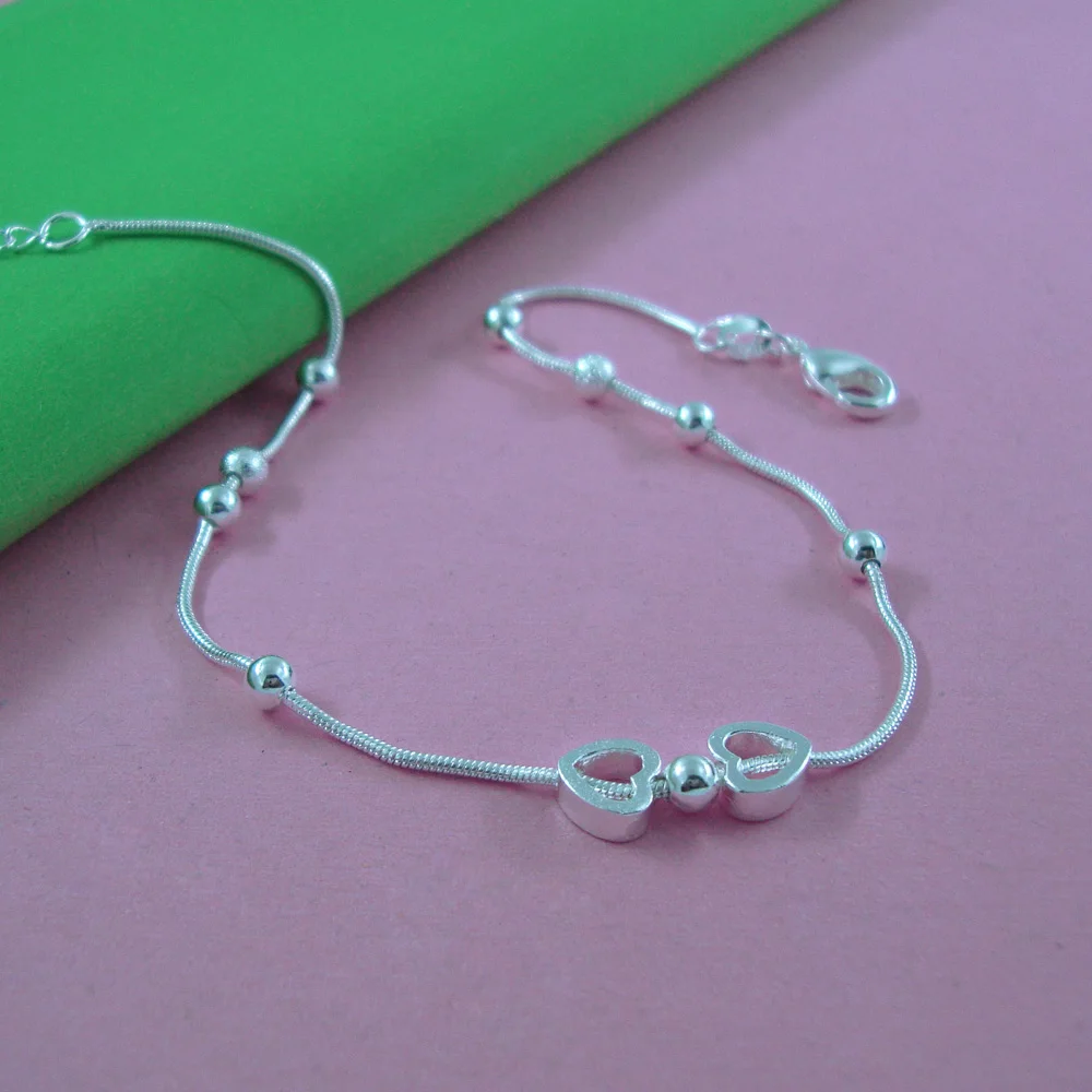 Браслет на ногу женский из серебра 100% пробы 25 см|Анклеты| |