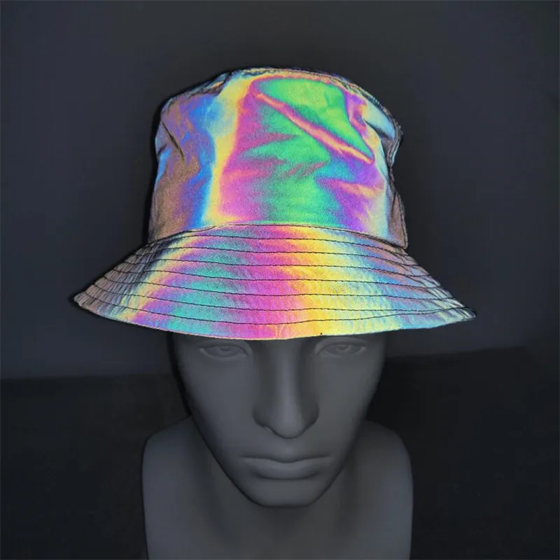 

Цветная Светоотражающая Кепка для мужчин и женщин, повседневная шапка в стиле хип-хоп, панк, танцор, певец, светоотражасветильник ночник