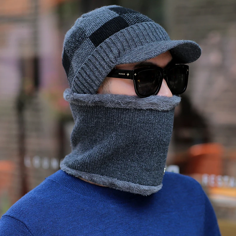 Шапки Skullies мужские зимние шапки для мужчин шарф вязаная шапка женская зимняя шапка мужская Homme Gorro Bonnet бейсболка s
