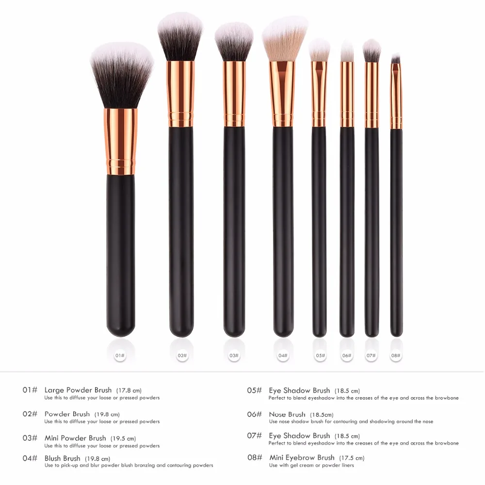 8 шт Кисть для макияжа многофункциональные кисти Тени век Румяна Пудра