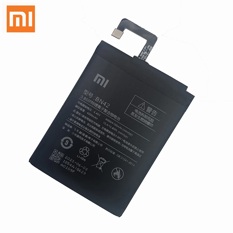 100% оригинальный сменный аккумулятор для телефона Xiao Mi 4100 мАч BN42 Xiaomi Redmi Hongmi 4 Redmi4 2