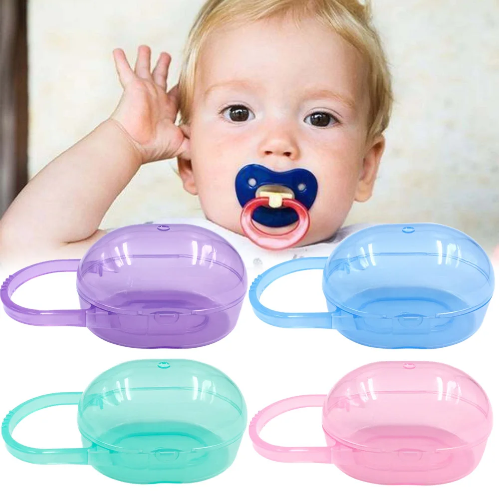 4 цвета портативный Нескользящая ручка Пылезащитная детская одноцветная соска