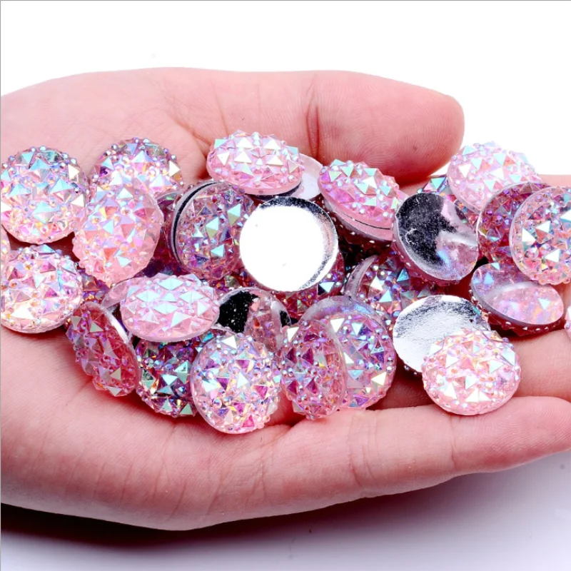 Новый стиль круглая задняя сторона крокодила Гипсофила кристалл из смолы стразы