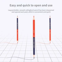 12pcsset two color pen double headed red and blue drawing pencil hb professional engineering medicine painting school supplies