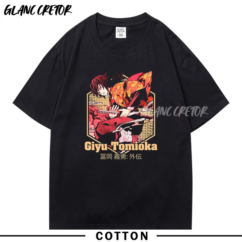 

Man Manga Kimetsu no Yaiba T Shirts Harajuku Tees Shirt Top Design Short-sleeved Aesthetic Japanese Anime Shirt Graphic Tees