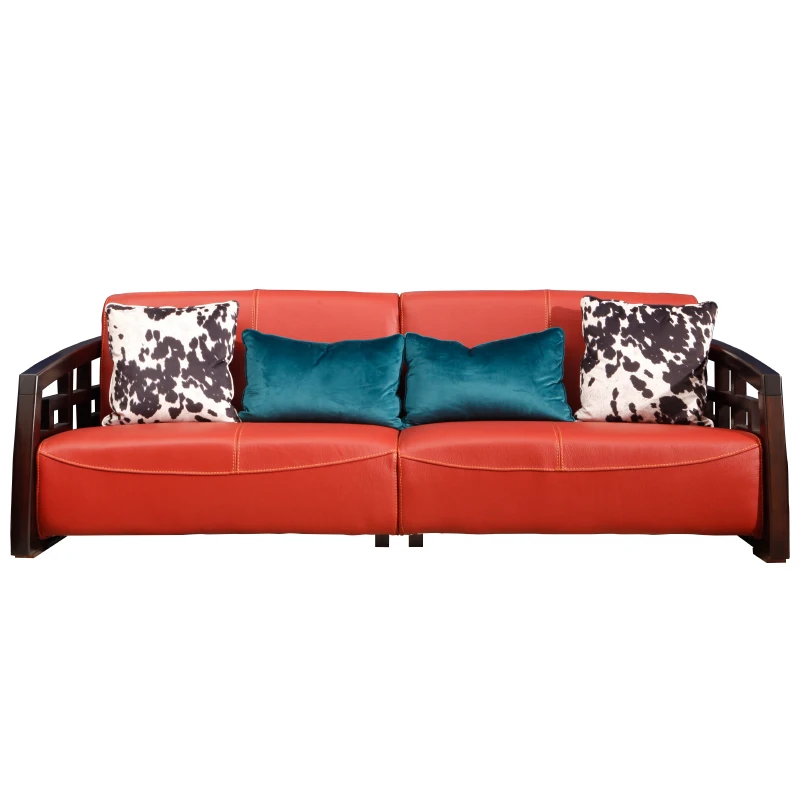 Мебель для дивана из натуральной кожи divano futon recliner гостиная салон чайный столик