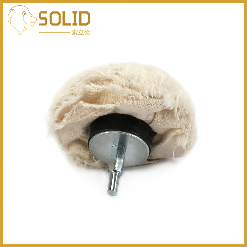 

Polishing Wheel 2/3/4Inch White Cloth Wheel Shank 6mm Buffing Wheel for Dremel Grinding Wheel Tool Accessories Mushroom Type