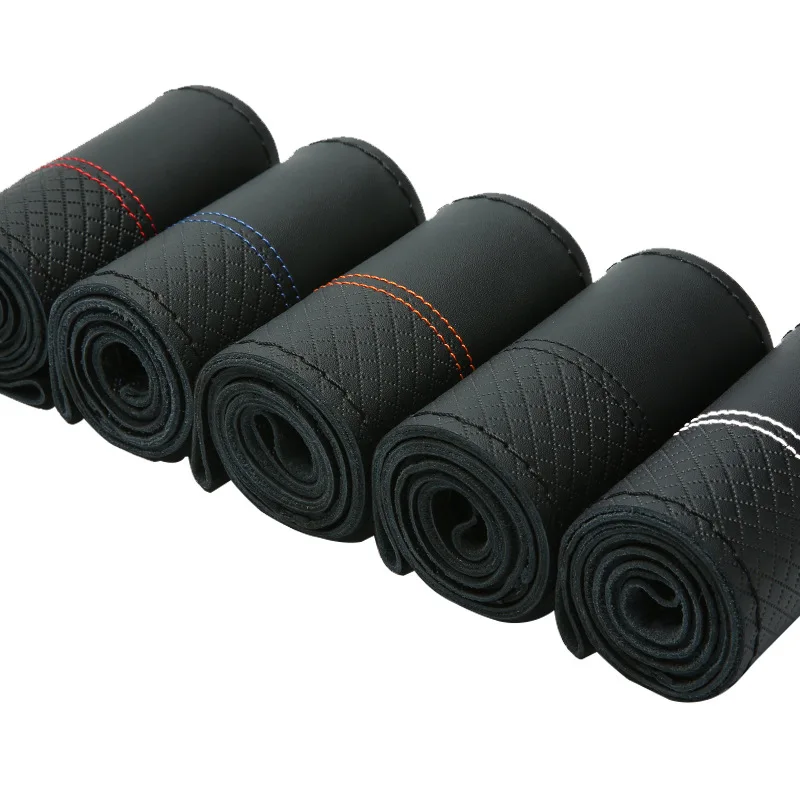 Оплетка для руля 38 см из мягкой натуральной воловьей кожи|Чехлы на руль| |