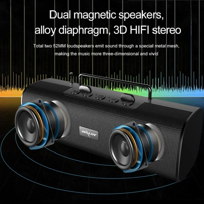 Bluetooth Колонка ZEALOT S40 портативная беспроводная с поддержкой Bluetooth|Портативные