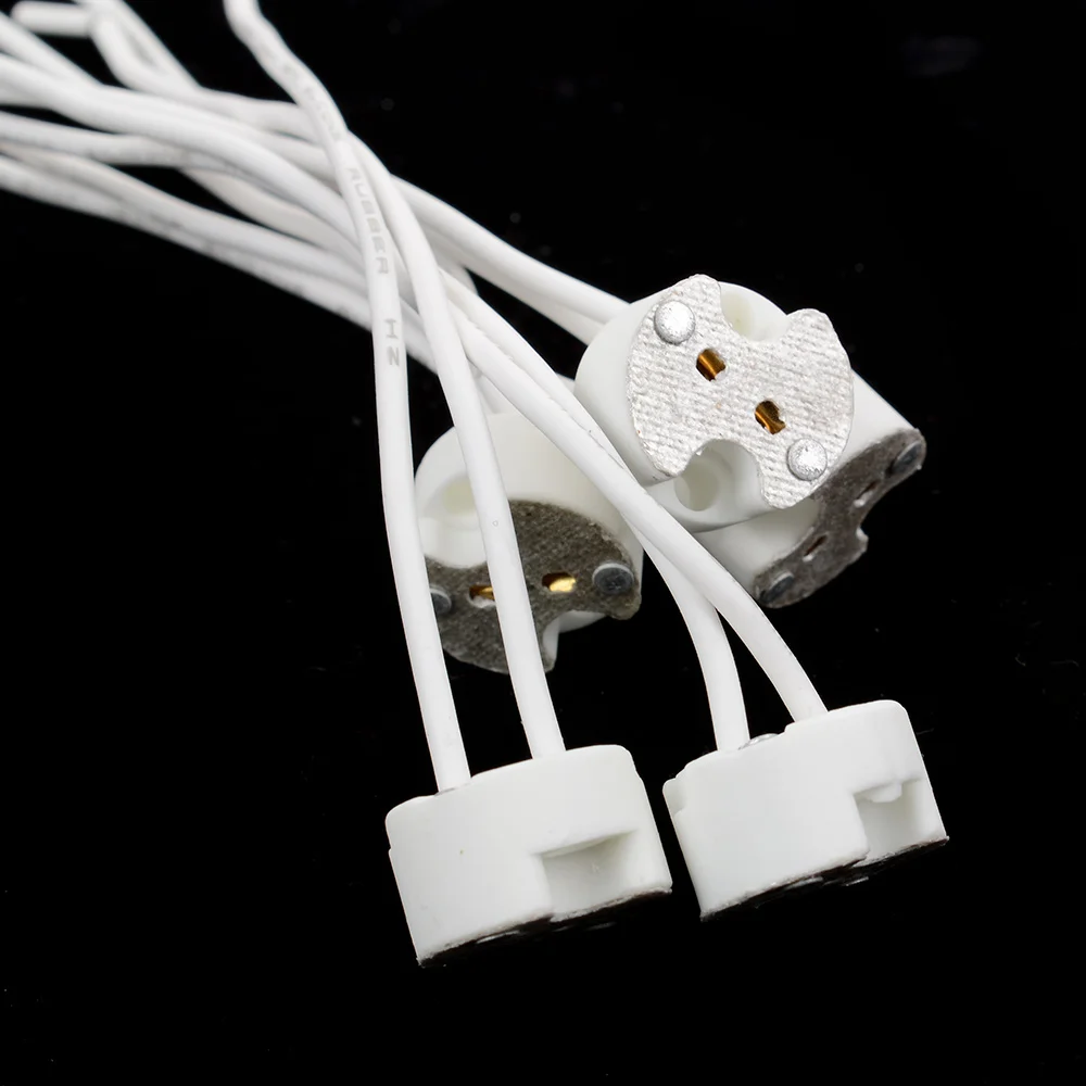 5 шт. Mr11 Mr16 Gu5.3 G4 проводной разъем Галогенные Светодиодные лампы керамический