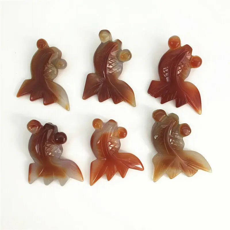 Прямая поставка 1 шт. натуральный красный сердолик агат Золотая Рыба сароникс