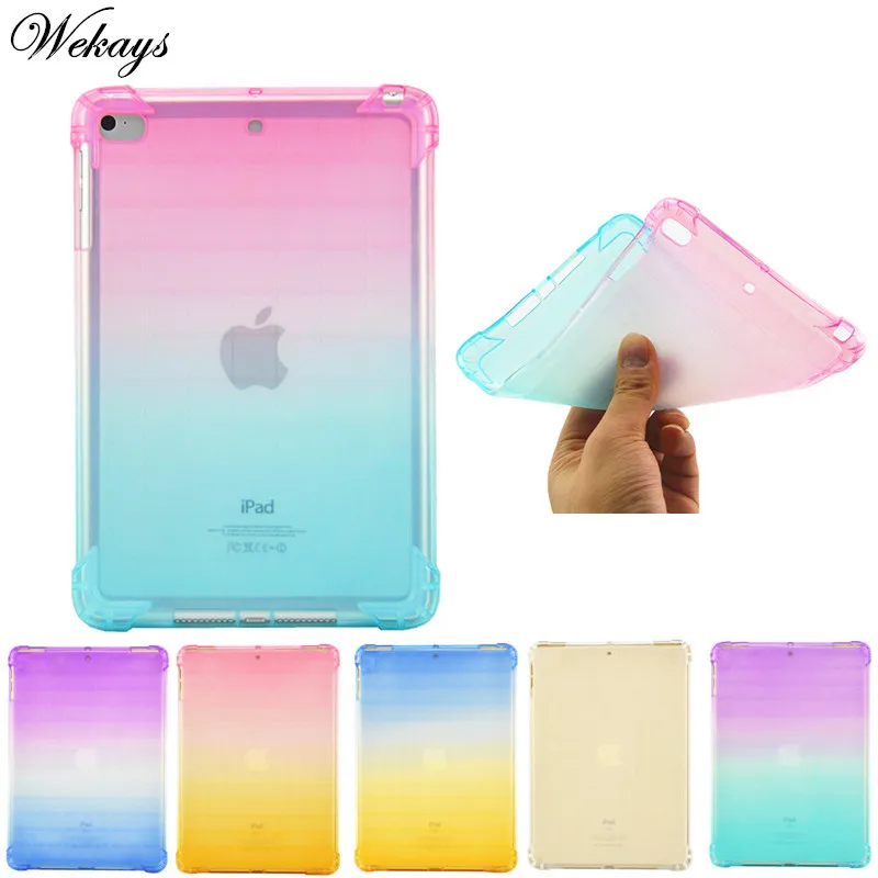 Wekays для Coque iPad Mini 1 2 Min 3 Красочные Мягкие силиконовые чехлы IPad Mini1 Mini2 Mini3 7 9 дюймов