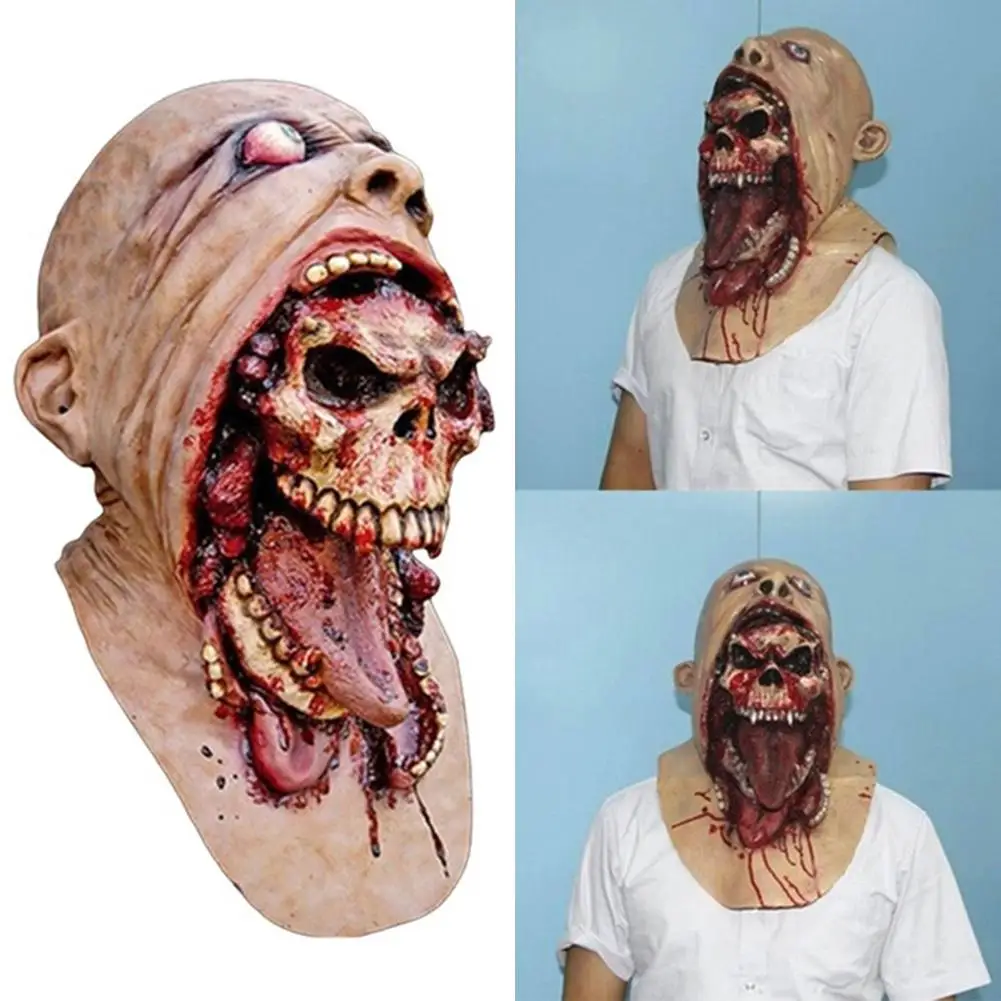 Ужасная таяющая маска из латекса для взрослых кровавая зомби страшный Косплей